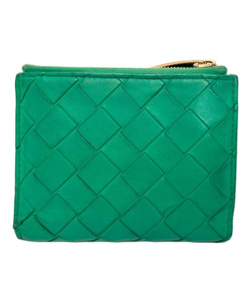 BOTTEGA VENETA（ボッテガベネタ）BOTTEGA VENETA (ボッテガベネタ) 2つ折り財布 グリーンの古着・服飾アイテム