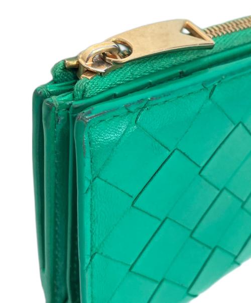 BOTTEGA VENETA（ボッテガベネタ）BOTTEGA VENETA (ボッテガベネタ) 2つ折り財布 グリーンの古着・服飾アイテム