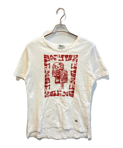 Vivienne Westwood man（ヴィヴィアン ウェストウッド マン）Vivienne Westwood man (ヴィヴィアン ウェストウッド マン) スカルTシャツ　VW-M1-88049 ホワイト サイズ:48の古着・服飾アイテム