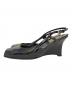 PRADA (プラダ) ウェッジソールサンダル ブラック サイズ:22.5：4000円