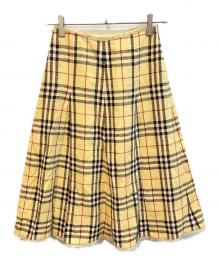 BURBERRY BLUE LABEL（バーバリー ブルー レーベル）の古着「レーヨンブレンドノバチェックスカート　FX569-231」｜ベージュ