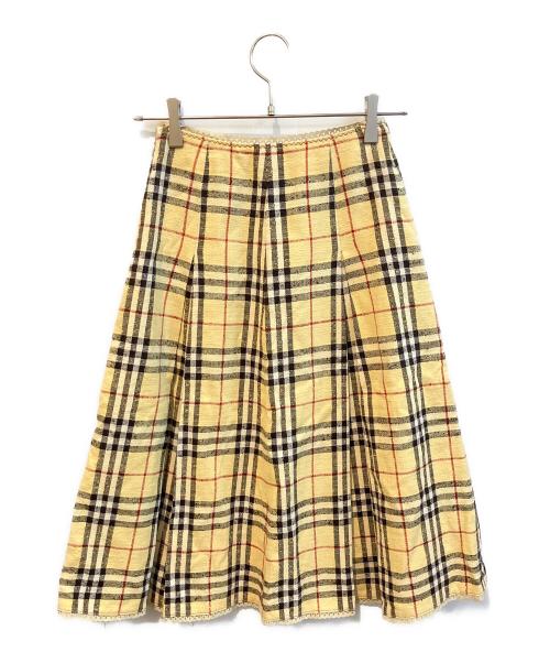 BURBERRY BLUE LABEL（バーバリー ブルー レーベル）BURBERRY BLUE LABEL (バーバリー ブルー レーベル) レーヨンブレンドノバチェックスカート　FX569-231 ベージュ サイズ:Ｓの古着・服飾アイテム