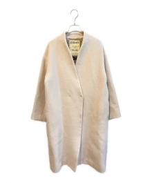 journal standard L'essage（ジャーナルスタンダード レサージュ）の古着「ノーカラーコート　20-020-370-1010-3-0」｜ベージュ