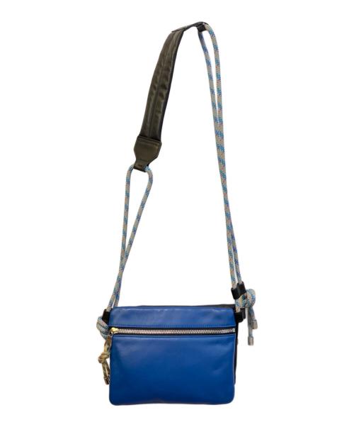 Vivienne Westwood ANGLOMANIA（ヴィヴィアンウエストウッドアングロマニア）VIVIENNE WESTWOOD ANGLOMANIA (ヴィヴィアンウエストウッドアングロマニア) レザーショルダーバッグ ブルーの古着・服飾アイテム