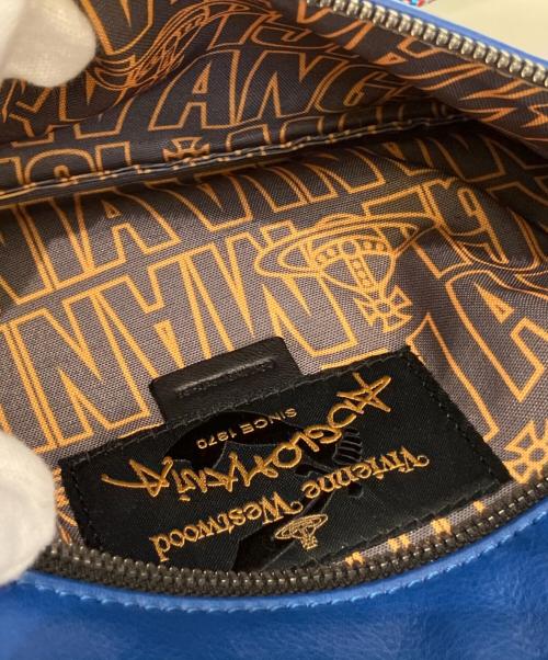 Vivienne Westwood ANGLOMANIA（ヴィヴィアンウエストウッドアングロマニア）VIVIENNE WESTWOOD ANGLOMANIA (ヴィヴィアンウエストウッドアングロマニア) レザーショルダーバッグ ブルーの古着・服飾アイテム