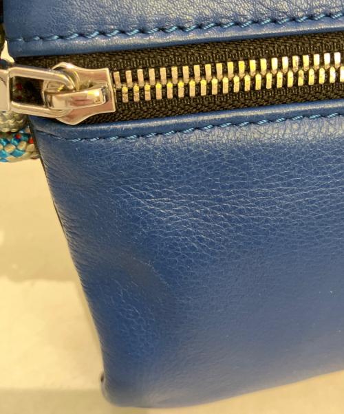 Vivienne Westwood ANGLOMANIA（ヴィヴィアンウエストウッドアングロマニア）VIVIENNE WESTWOOD ANGLOMANIA (ヴィヴィアンウエストウッドアングロマニア) レザーショルダーバッグ ブルーの古着・服飾アイテム