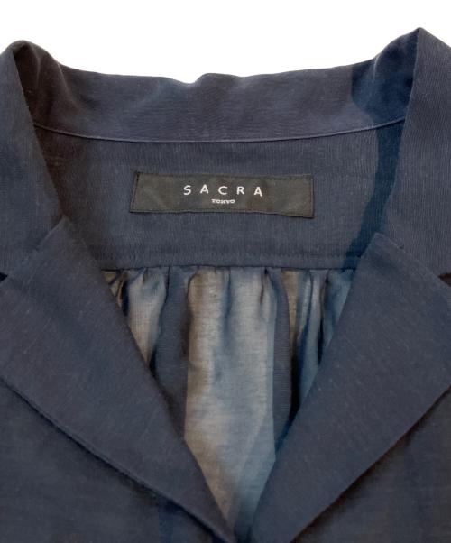 SACRA（サクラ）SACRA (サクラ) シャツワンピース ネイビー サイズ:38の古着・服飾アイテム