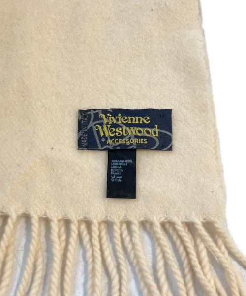 Vivienne Westwood（ヴィヴィアンウエストウッド）Vivienne Westwood (ヴィヴィアンウエストウッド) ウールマフラー アイボリーの古着・服飾アイテム