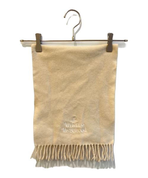 Vivienne Westwood（ヴィヴィアンウエストウッド）Vivienne Westwood (ヴィヴィアンウエストウッド) ウールマフラー アイボリーの古着・服飾アイテム
