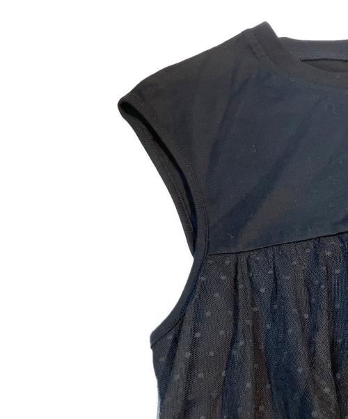 Spick and Span（スピック＆スパン）Spick and Span (スピック＆スパン) ドットチュールティアードTシャツ 26070200906020 ブラック サイズ:Free 未使用品の古着・服飾アイテム