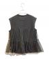Spick and Span (スピック＆スパン) ドットチュールティアードTシャツ 26070200906020 ブラック サイズ:Free 未使用品：5000円
