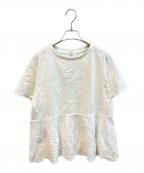 Spick and Spanスピック＆スパン）の古着「カットワークレースペプラムTシャツ　26070200905030」｜ホワイト