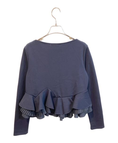 COCODEAL（ココディール）COCODEAL (ココディール) ランダムフリルペプラムトップス　76121101 ネイビー サイズ:Mの古着・服飾アイテム