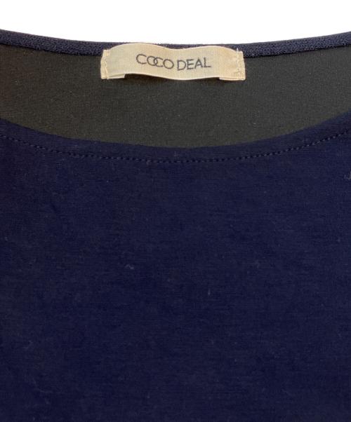 COCODEAL（ココディール）COCODEAL (ココディール) ランダムフリルペプラムトップス　76121101 ネイビー サイズ:Mの古着・服飾アイテム