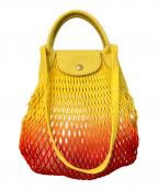 LONGCHAMP×FILTロンシャン×フィルト）の古着「メッシュバッグ」｜イエロー×オレンジ