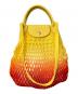 LONGCHAMP（ロンシャン）の古着「メッシュバッグ」｜イエロー×オレンジ