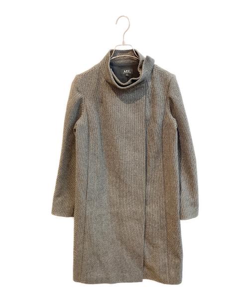 A.P.C.（アーペーセー）A.P.C. (アーペーセー) マグネットボタンコート ブラック サイズ:Ｓの古着・服飾アイテム