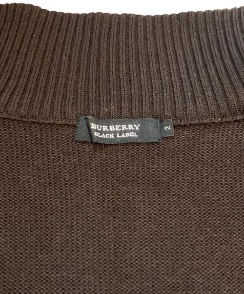 BURBERRY BLACK LABEL（バーバリーブラックレーベル）BURBERRY BLACK LABEL (バーバリーブラックレーベル) ドライバーズニット　BMT18-517-58 ブラウン サイズ:2の古着・服飾アイテム
