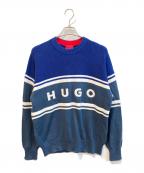 HUGOヒューゴ ボス）の古着「ロゴニット」｜ブルー