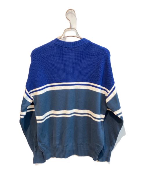 HUGO（ヒューゴ ボス）HUGO (ヒューゴ ボス) ロゴニット ブルー サイズ:Ｍの古着・服飾アイテム