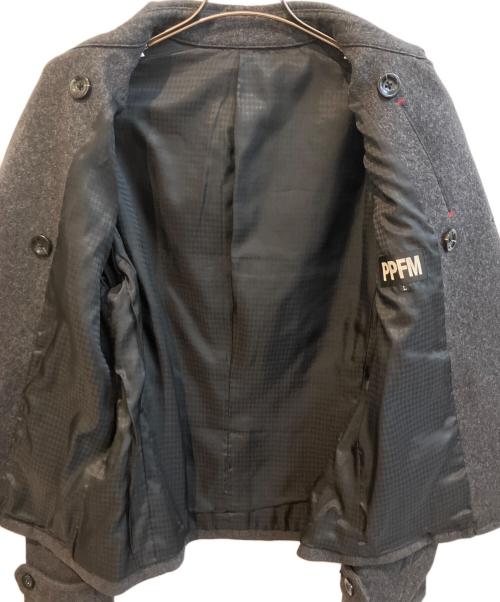 PPFM（ピーピーエフエム）PPFM (ピーピーエフエム) Pコート グレー サイズ:Lの古着・服飾アイテム