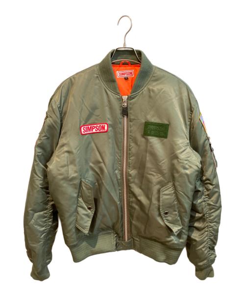 SIMPSON（シンプソン）SIMPSON (シンプソン) MA-1ジャケット カーキ サイズ:3Lの古着・服飾アイテム