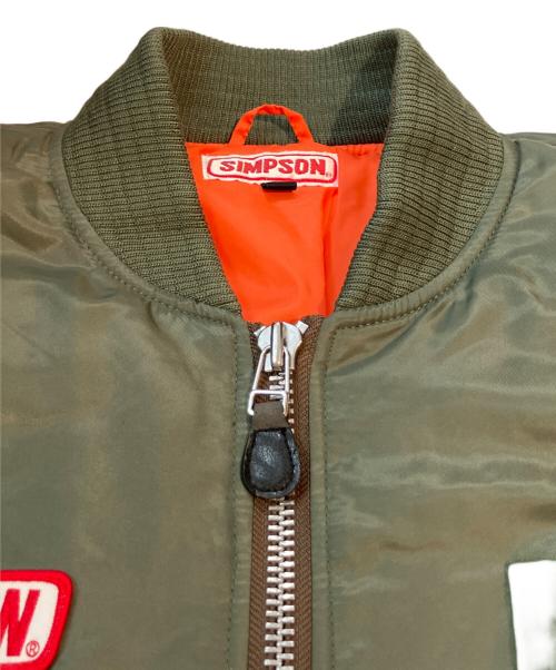 SIMPSON（シンプソン）SIMPSON (シンプソン) MA-1ジャケット カーキ サイズ:3Lの古着・服飾アイテム