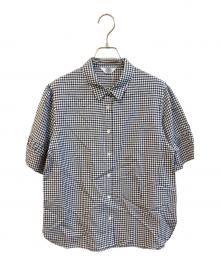 J.PRESS（ジェイプレス）の古着「アセVisギンガム シャツ ブラウス」｜ネイビー