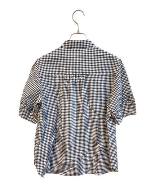 J.PRESS（ジェイプレス）J.PRESS (ジェイプレス) アセVisギンガム シャツ ブラウス ネイビー サイズ:M 未使用品の古着・服飾アイテム