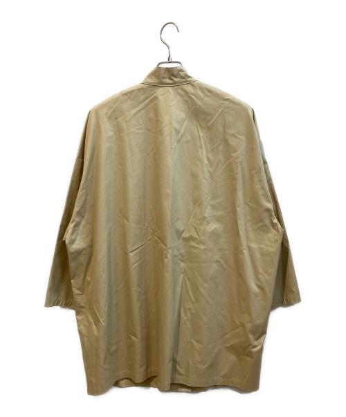 mizuiro-ind（ミズイロインド）mizuiro-ind (ミズイロインド) スタンドカラーワイドジャケット ベージュ サイズ:freeの古着・服飾アイテム