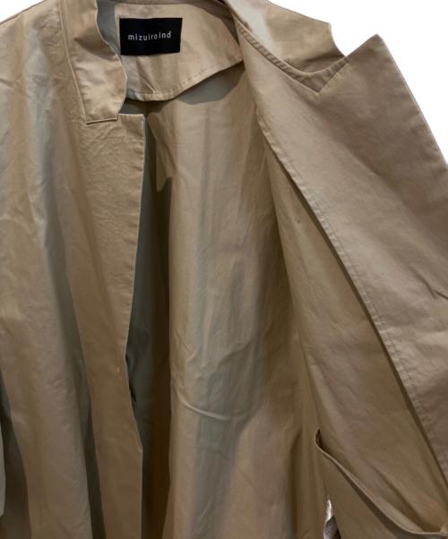 mizuiro-ind（ミズイロインド）mizuiro-ind (ミズイロインド) スタンドカラーワイドジャケット ベージュ サイズ:freeの古着・服飾アイテム