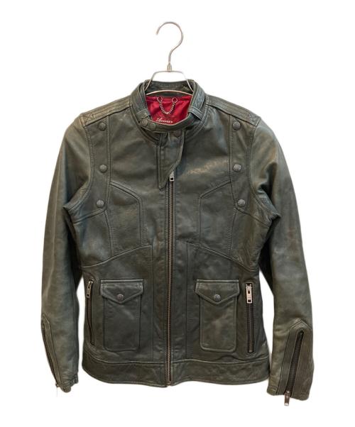 AVIREX（アヴィレックス）AVIREX (アヴィレックス) ラムレザーライダースジャケット ブラック サイズ:Mの古着・服飾アイテム