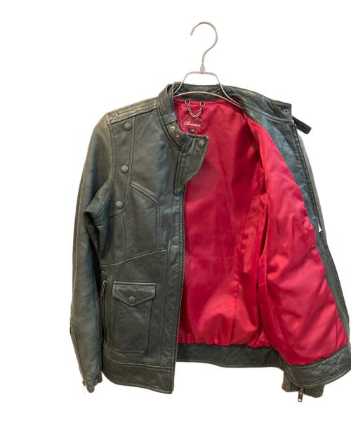 AVIREX（アヴィレックス）AVIREX (アヴィレックス) ラムレザーライダースジャケット ブラック サイズ:Mの古着・服飾アイテム