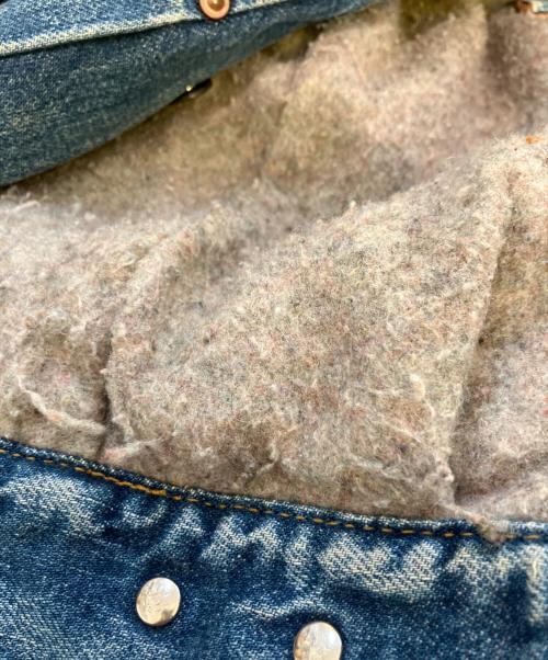 USED（ユーズド）USED (ユーズド) ブランケット付きデニムジャケット インディゴ サイズ:freeの古着・服飾アイテム