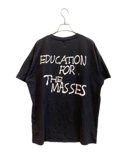 stussy（ステューシー）stussy (ステューシー) EDUCATION FOR THE MASSESプリントTシャツ ブラック サイズ:Lの古着・服飾アイテム