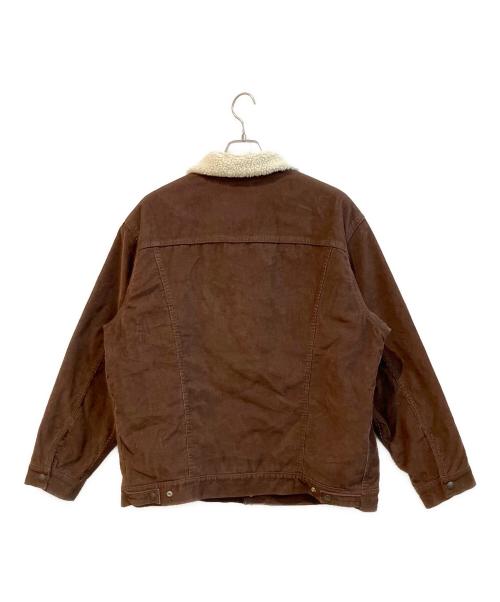 LEVI'S（リーバイス）LEVI'S (リーバイス) コーデュロイボアジャケット/Relaxed Fit Sherpa Trucker ジャケット ブラウン サイズ:Lの古着・服飾アイテム