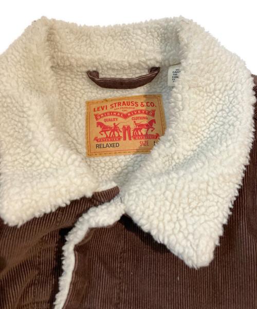 LEVI'S（リーバイス）LEVI'S (リーバイス) コーデュロイボアジャケット/Relaxed Fit Sherpa Trucker ジャケット ブラウン サイズ:Lの古着・服飾アイテム