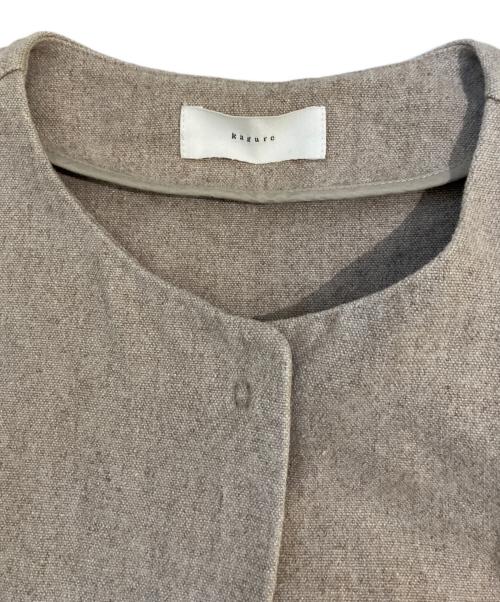 KAGURE（カグレ）kagure (カグレ) リネンレーヨンショートベスト ベージュ サイズ:Freeの古着・服飾アイテム