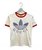 GUCCI×adidasグッチ×アディダス）の古着「リンガーTシャツ　702616 XJB1」｜ホワイト