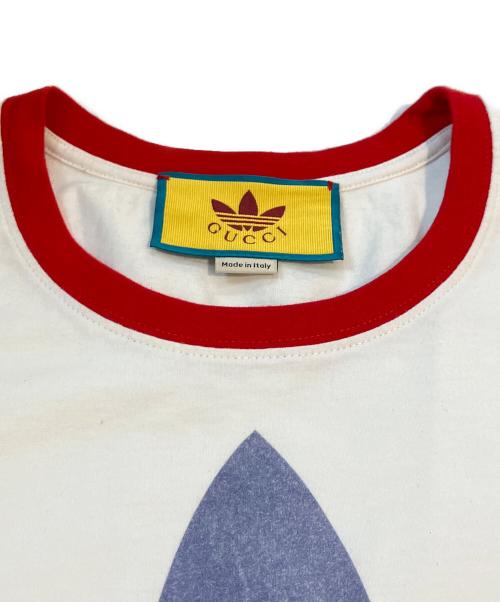 GUCCI（グッチ）GUCCI (グッチ) adidas (アディダス) リンガーTシャツ　702616 XJB1 ホワイト サイズ:XXXSの古着・服飾アイテム