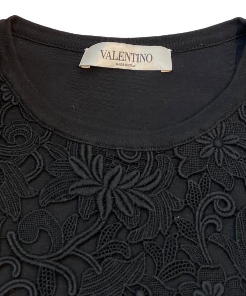 VALENTINO（ヴァレンティノ）VALENTINO (ヴァレンティノ) レースカットソー ブラック サイズ:XSの古着・服飾アイテム