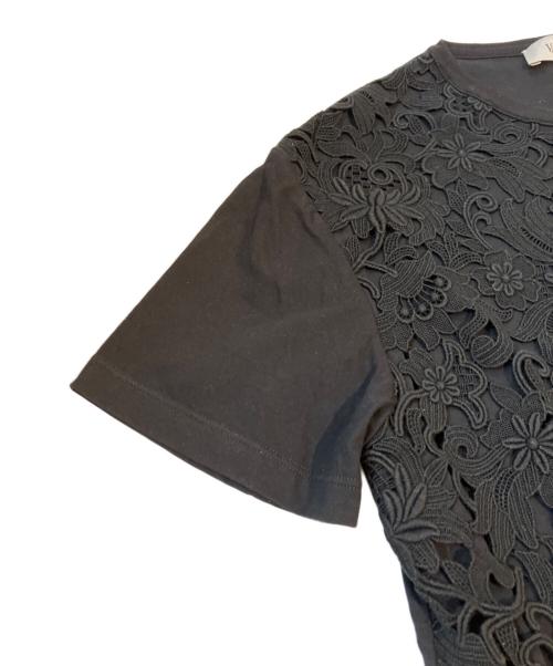 VALENTINO（ヴァレンティノ）VALENTINO (ヴァレンティノ) レースカットソー ブラック サイズ:XSの古着・服飾アイテム
