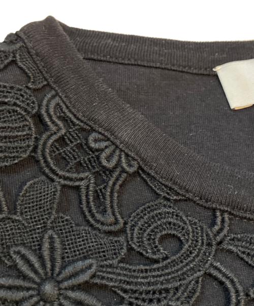 VALENTINO（ヴァレンティノ）VALENTINO (ヴァレンティノ) レースカットソー ブラック サイズ:XSの古着・服飾アイテム
