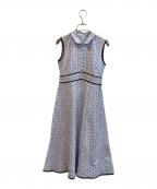 JILL STUART Endy ROBEジルスチュアート エンディローブ）の古着「クラークレースワンピース」｜スカイブルー