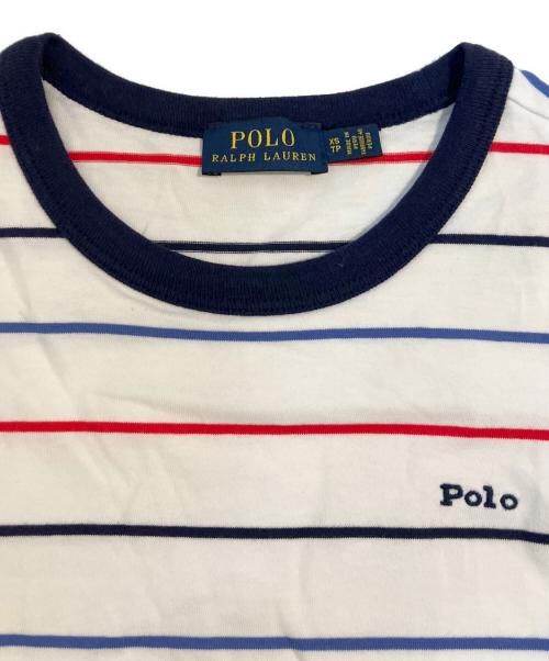 POLO RALPH LAUREN（ポロ・ラルフローレン）POLO RALPH LAUREN (ポロ・ラルフローレン) ボーダーカットソーワンピース ホワイト サイズ:XSの古着・服飾アイテム