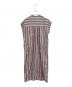 ne quittez pas (ヌキテパ) Cotton Voile Stripe Frill Sleeveless Shirt Dress　010541GR4 スカイブルー×ブラウン サイズ:Free：10000円