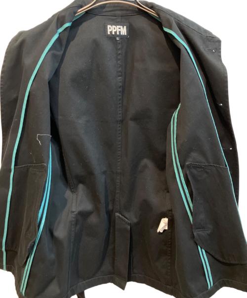 PPFM（ピーピーエフエム）PPFM (ピーピーエフエム) トレンチコート 35-04MC10 ブラック サイズ:Lの古着・服飾アイテム