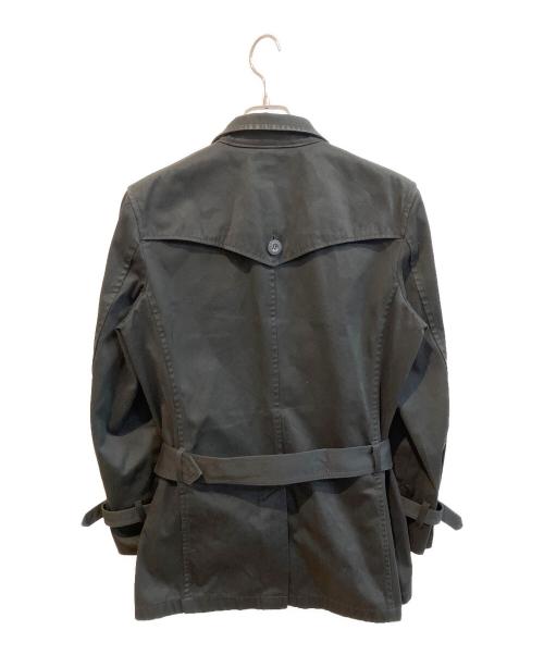 PPFM（ピーピーエフエム）PPFM (ピーピーエフエム) トレンチコート 35-04MC10 ブラック サイズ:Lの古着・服飾アイテム