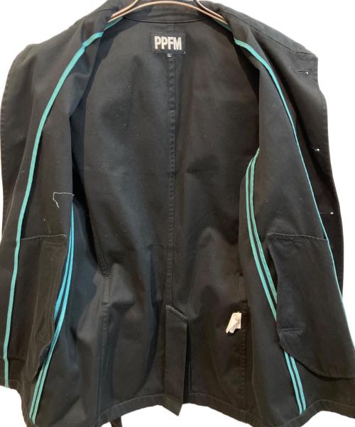 PPFM（ピーピーエフエム）PPFM (ピーピーエフエム) トレンチコート 35-04MC10 ブラック サイズ:Lの古着・服飾アイテム