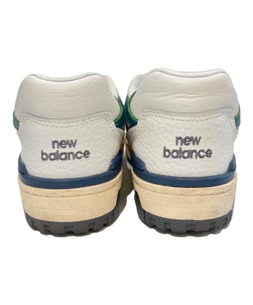 NEW BALANCE（ニューバランス）NEW BALANCE (ニューバランス) 550ローカットスニーカー　BB550PTB ホワイト×グリーン サイズ:23.5の古着・服飾アイテム